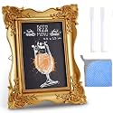1 Pack Framed Tabletop Chalkboard Sign 6.5 x 8.2 in Rustic Frame, Rectangle