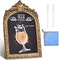 1 Pack Framed Tabletop Chalkboard Sign 5.5 x 8.6 in Rustic Frame, Arch