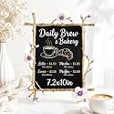 1 Pack Framed Tabletop Chalkboard Sign 7.3 x 9.7 in, Rustic Frame, Flower