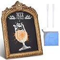1 Pack Framed Tabletop Chalkboard Sign 7 x 10 in Rustic Frame, Arch