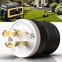 1 Pack NEMA L14‑20P Locking Plug 20 Amp Male 20A 250V Twist Lock L14‑20 Plug, Industrial Grade 3‑Pole 4‑Wire, Nylon &amp; Brass, Secure L1420P Plug for Generator, RV, Welding, Transfer Switch