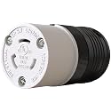 1 Pack NEMA L6-20R Locking Connector, Twist Generator Connectors, 20 Amp 250V 2 Pole 3 Wire Grounding, Female Extension Cord Ends, Industrial Grade Heavy Duty, UL Listed(E355464)