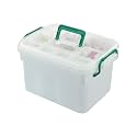 1 Pack Plastic Family First Aid Box, Empty Medication Box, White