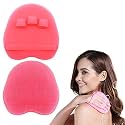 Soft Silicone Shower Brush, Body &amp; Face &amp; Short Hair Wash, Bath Exfoliating Skin Massage Scrubber, Dry Skin Brushing Glove Loofah, Fit for Sensitive and All Kinds of Skin (Blue)