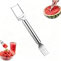 1 Pack Stainless Steel Watermelon Slicer and Fork 2-in-1