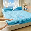 Waterproof Mattress Protector, Twin XL Mattress Pad with Deep Pocket Fitted Up to 2-12 inches, Soft Breathable Dirt-Proof Bed Mattress Cover Washable for Bedroom, Hotel (1, Blue, Twin XL)