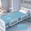 Waterproof Hospital Mattress Cover Protector Bed Sheet 36" x 80" x 9" Hospital Grade Incontinence Protection, Breathable Fabric for Elderly, Adults Machine Washable(1 Pack,Blue)