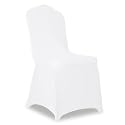 1 Pack White Stretch Polyester Spandex Chair Covers Universal Washable Removable Chair Slipcovers Protector for Wedding Banquet Events Party Dining Decoration