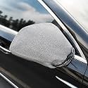 1 Pair Anti-Theft Car Side Mirror Covers with Lock - UHMWPE-HPPE & 304 Stainless Steel Mesh Protectors, Universal Rear View Mirror Protect Cover for Cars SUVs & Pickup Trucks