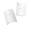 1 Pair Bike Handlebar Shims Aluminum Alloy Spacer Stem Reducer Bicycle Handle Bar Adapter Conversion Clamp 25.4 to 31.8mm/ 31.8 to 35mm (Silver, 25.4 to 31.8mm)