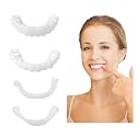1 Pair Fake Dentures Teeth Covers for Men and Women Instant Dental Fix Easy to Use Snap-On Teeth Caps for Missing or Broken Temporary Smile Cover for Confidence and Comfort