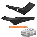 1 Pair Windshield Wiper Cowl End Panel 84620971 84620972 Compatible with Chevrolet Silverado 1500 2019 2020 2021 2022 2023 2024 2025,Front Driver & Passenger Side Black Air Inlet Grille