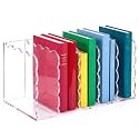 1 PC Scalloped Acrylic Magazine Holder, File Organizer, Standard Style