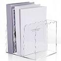 1 PC Scalloped Acrylic Magazine Holder, File Organizer, Standard Style