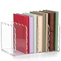 1 PC Scalloped Acrylic Magazine Holder, File Organizer, Standard Style