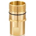 1 Pcs 1" NPT Wet-line Wing Nut Hydraulic Quick Disconnect Male Coupler, Heavy Duty Brass for Live Dump Trailer Hydraulic Systems