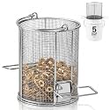 1/8″ Mesh 5 Gallon Stainless Steel Parts Wash Strainer Basket, 1 Pcs