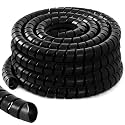 1 Pcs 2.0" Od X 20' Spiral Wrap Black