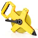 1 Pcs 200ft/60m Open Reel Long Steel Tape Measure, 1/2" Nylon-Coated Steel Blade, Dual Inch/Metric Scales, ABS Impact-Resistant Case for Construction, Surveying