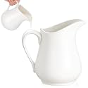 1 Pcs 32 oz Ceramic Creamer Pitcher with Handle, Large Porcelain Jug