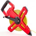 1 Pcs 328ft/100m Open Reel Steel Tape Measure, Dual Scale