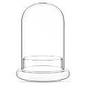 1 Pcs 5.9 x 7.9 Inch Clear Glass Dome Terrarium with Air Hole & Base