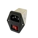 1 Pcs AC Filter Socket with Switching Fuse Power Filter CW2C-10A-T CW2B 06 3(CW2B -06A -T Fuse red Light)