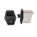1 Pcs AC Socket Fuse Switch Filter CW2B-06A-T CW2C-10A-T CW2A-10A-T(CW2C -03A -T 3A Fuse)