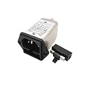 1 Pcs AC Socket Fuse Switch Filter CW2B-06A-T CW2C-10A-T CW2A-10A-T(CW2A -06A -T 6A with Fuse)