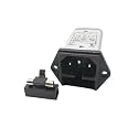 1 Pcs AC Socket Fuse Switch Filter CW2B-06A-T CW2C-10A-T CW2A-10A-T(CW2A -10A -T 10A with Fuse)