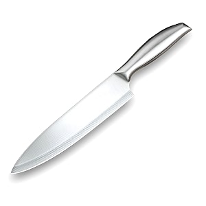 1 pcs chef knife high stainless steel kitchen knife for cutting slicing dicing ultra sharp cooking knife with ergonomic handle silver