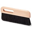 1 Pcs Concrete Brush Horsehair Bristles 12 Inch Length Masonry Brush Wood Backed Concrete Broom for Masonry and Mortar Work Black Horsehair Fibers