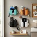 1 Pcs Mobile Holder for Home – Self-Adhesive Phone Charging Holder with Dual Hooks, Ideal for Bathroom, Kitchen, Bedroom, Office – Reusable ABS Build HMH-1 Multicolor