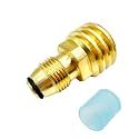 1 Pcs Propane Tank Adapter Converts LP Tank POL Service Valve to QCC1 / Type1 Hose or Regulator Solid Brass Old to New
