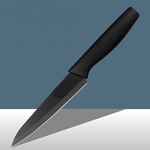 1 pcs stainless steel classic paring knife razor-sharp straight edge small and portable vegetable knife for precision cutting black