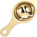 1 Pcs Stainless Steel Egg Yolk Separator for Baking &amp; Cooking | Easy Egg White Separator Tool with Long Handle | Rust-Resistant, Durable, Dishwasher Safe Kitchen Gadget for Home Use (Gold)
