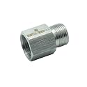 1 Piece 1/2" NPT Pipe Female x M20*1.5 Male Metric Gauge Sensor Adapter Stainless 304