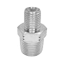1 Piece 1/2" x 1/4" Male NPT Hex Nipple Plated Steel Hydraulic Fitting Adapter