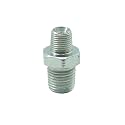 1 Piece 1/4" x 1/8" Male NPT Hex Nipple Plated Steel Hydraulic Fitting Adapter