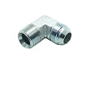 1 Piece 3/4" Male JIC (1-1/16"-12 Tpi) x 3/4" Male NPT Hydraulic Fitting 37° Flare to 90° Elbow Pipe Adapter