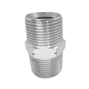 1 Piece 3/4" x 3/4" Male NPT Hex Nipple Plated Steel Hydraulic Fitting Adapter