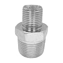 1 Piece 3/4" x 3/8" Male NPT Hex Nipple Plated Steel Hydraulic Fitting Adapter