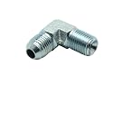 1 Piece 3/8" Male JIC (9/16"-18 Tpi) x 1/4" Male NPT Hydraulic Fitting 37° Flare to 90° Elbow Pipe Adapter