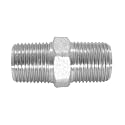 1 Piece 3/8" x 3/8" Male NPT Hex Nipple Plated Steel Hydraulic Fitting Adapter