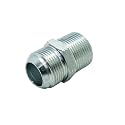 1 Piece Pipe Adapter 1" Male 37° Flare JIC(1-5/16"-12) x 1" Male NPT Plated Steel Hydraulic fitting