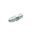 1 Piece Pipe Adapter 1/4" Male 37° Flare JIC x 1/8" Male NPT Plated Steel Hydraulic fitting