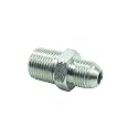 2 Pcs Pipe Adapter 3/8" Male 37° Flare JIC x 3/8" Male NPT Plated Steel Hydraulic fitting