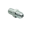 1 Piece Pipe Adapter 3/8" Male 37° Flare JIC x 1/4" Male NPT Plated Steel Hydraulic fitting