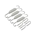 1 Set 31mm 1.22" Motorcycle Exhaust Pipe Spring with U Shape Hooks Stainless Steel Silver Tone Stylish Design