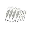 1 Set 31mm 1.22" Motorcycle Exhaust Pipe Spring with U Shape Hooks Stainless Steel Silver Tone Replacement